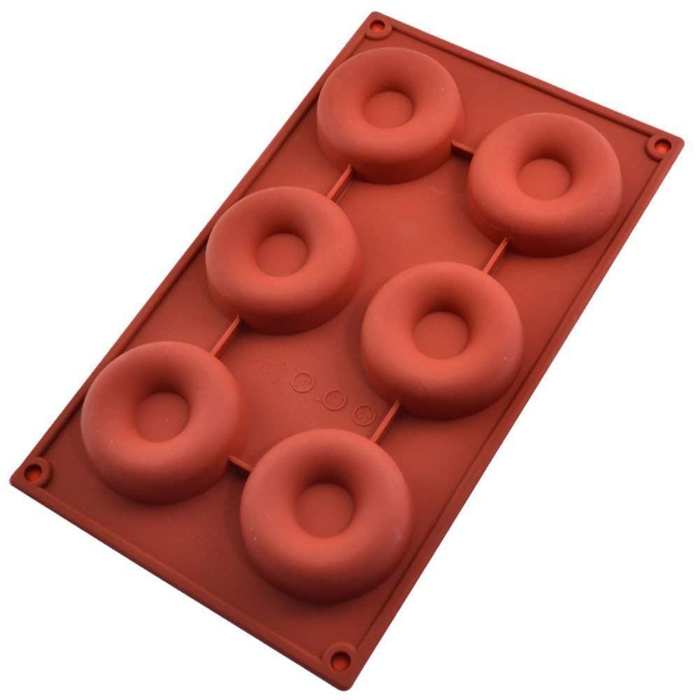 6 Donut Shaped Silicone Mold Cake Baking Mold Bar Cake Pan Muffin Cups Handmade Soap Moulds Biscuit