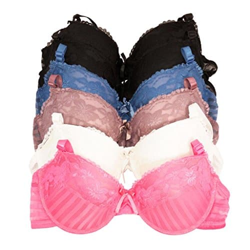 6-pk Women's Lace Balconette Bras