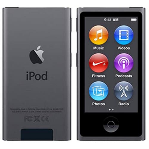 LATEST MODEL Apple Ipod Nano 7th Generation 16 GB Space Gray With Apple White Earpods and A USB Data Cable (Non Retail Packaged in a Brown Box), Model: MD483LL/CALI, Electronics &amp; Accessories Store