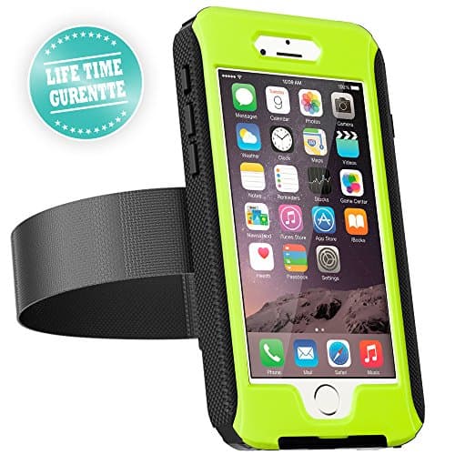 iphone 6S 6 Plus Waterproof Case, Heavy Duty Water/Dust/Shockproof Case with Armband &amp; Lanyard, IPX68 Certified Underwater Case with Touch ID Built-in Screen Protector for iphone 6S/6 Plus