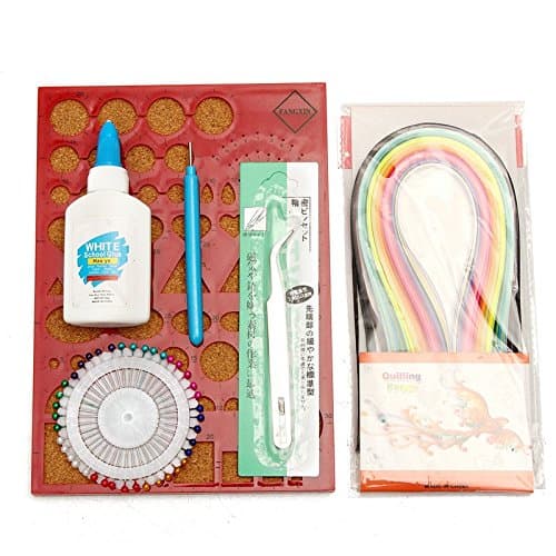 Paper Quilling Strips Tools Crimper Tool Board Kit Diy Handmade Artwork Perfect For Rolling The And Make It In Shape You Want.