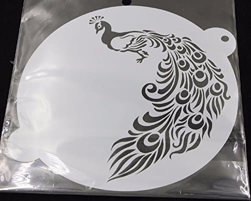 Translucent plastic cake stencil peacock Design for Cake Decoration Cappuccino Decorating Mousse CakeTools.