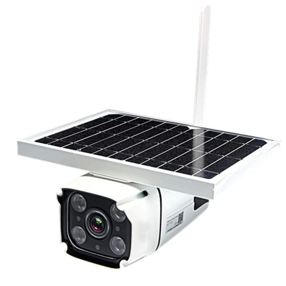 LUOZI Solar Powered Camera, Outdoor Wifi Camera with Motion Detection Night Vision Surveillance Camera Built in Battery IP66 Waterproof