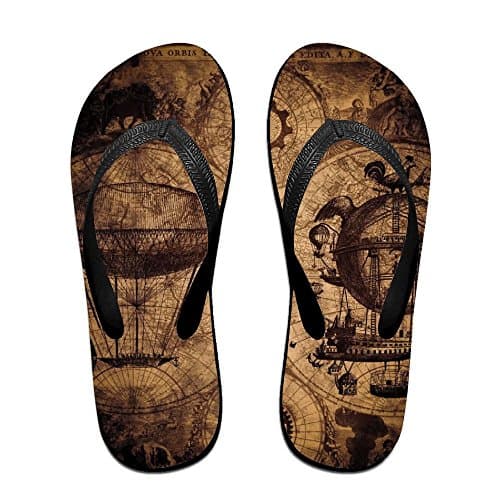 FPDragon Steampunk Clocks Cool Graphics Unisex Soft Flip-flops Beach Sandals Slippers Classical Thong Sandals