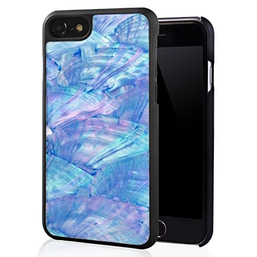 Onlux iPhone 7 Case 100% Natural Seashell Phone Cover for iPhone 7 (Blue)
