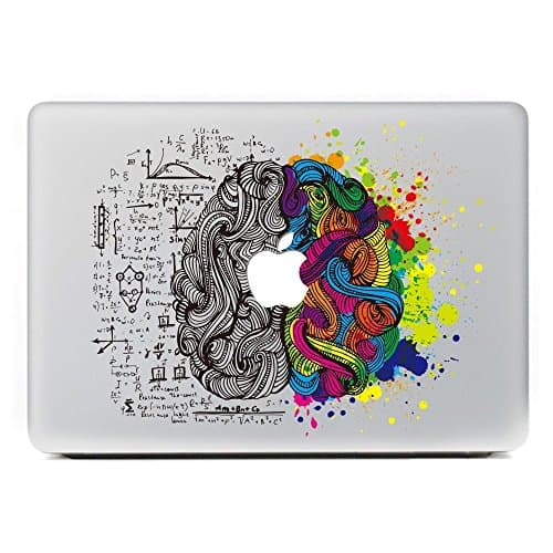 DallowayCabin New Design Einstein Left and Right Brain Fashionable Creative Vinyl Sticker Decal for Macbook 11 12 13 15 inch (For 12 inch Macbook)