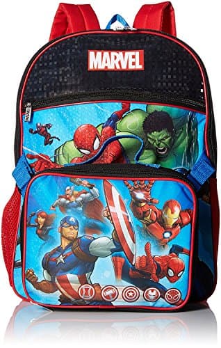 Avengers Boys Backpack School Backpack Lunch Box Book Bag Combo SET