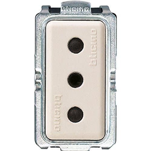 BTicino s5113 F Magic Series Socket 2 Pole and Earth, 10 A, Ivory