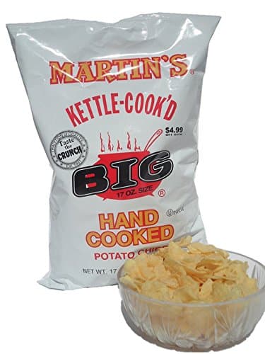 Martins Kettle Cooked Potato Chips, Hand Cooked (Pack of 2 - 17 Oz. Bags)