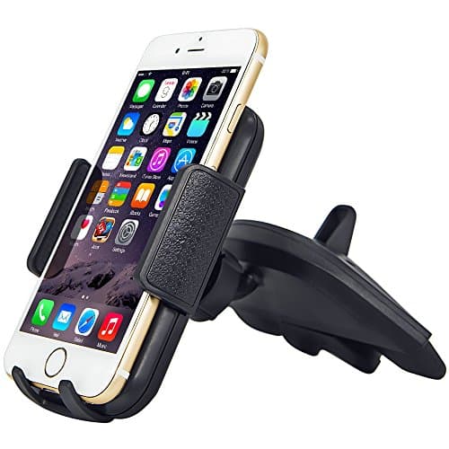 CD Slot Car Phone Mount, One Button Release Cell Phone Holder for iPhone 7, 7 Plus, 6, 6S, 6 Plus, 5S, Samsung Galaxy S8, S8 Plus, S7, S6, Note 7, 6 Edge, Google Pixel, Nexus, etc.