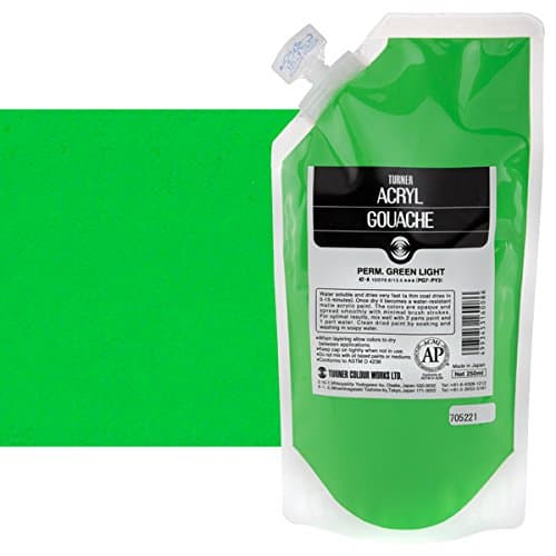 Turner Acryl Gouache Matte Acrylics Permanent Green Light 250ML