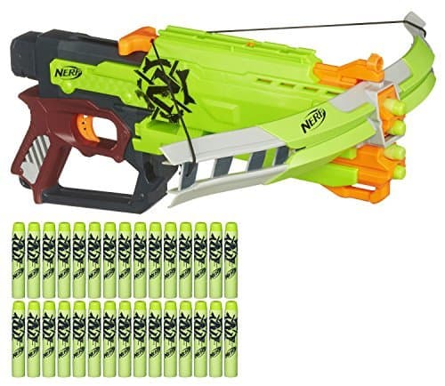 Nerf Zombie Strike Crossfire Bow Blaster and 30 Nerf Zombie Strike Dart Refill Pack Bundle of 2 Items