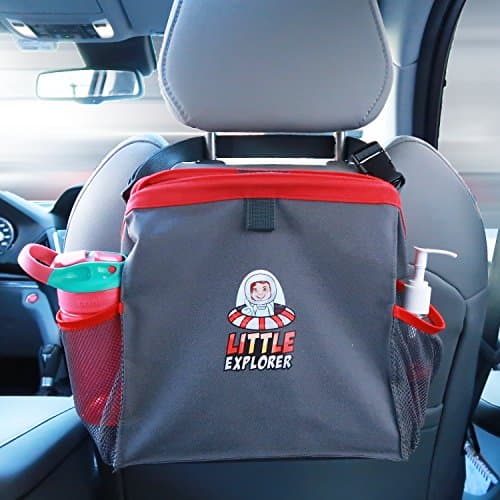 Little Explorer Best Stroller Organizer, Waterproof, Premium Side Pockets for Cup Holders, Extra Large for Diaper, Wet Wipe, Toys, IPad, iPhone Cooler Bag, Snack and works as Car Seat Organizer By