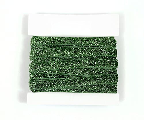 5 yard Bundle Glitter Elastic 3/8th inch - Green
