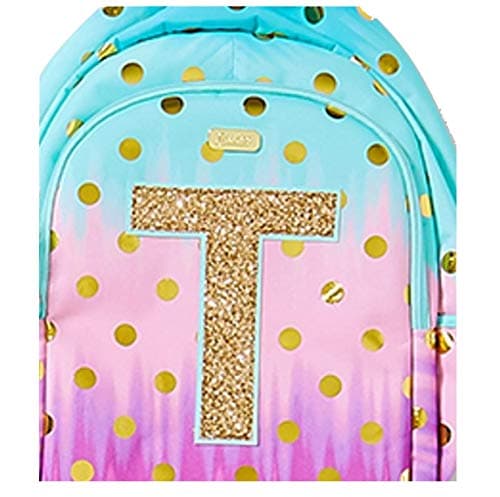 Justice School Backpack Dot Ombre Foil Letter Initial