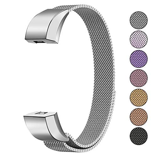 Mosonoi Compatiable with Fitbit Alta Bands, Adjustable Metal Bands Replacement Straps Fit for Fitbit Alta/Alta HR Smartwatch Women Men