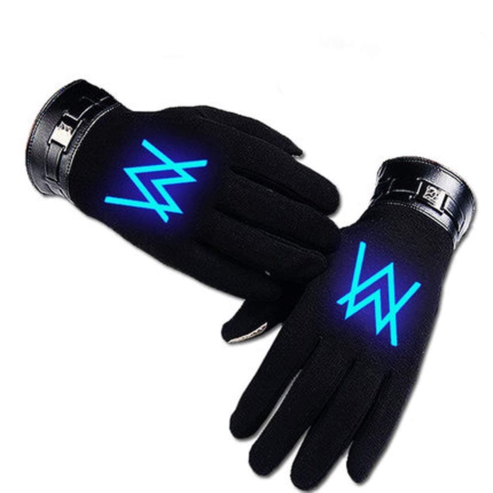 Alan Walker Cosplay Accessories Black Glowing Gloves