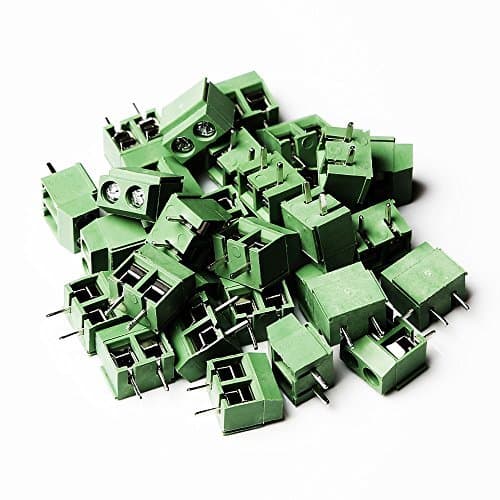 MassMall 30Pcs 2 Pole 5mm Pitch PCB Mount Screw Terminal Block 8A 250V for PCB Board by MassMall