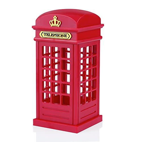 Veesee Telephone Booth Night Light,Dimmable Touchable Table Desk Decor Light,Creative Nightstand Beside Bed Lamp,Soft Nightlight Kids Gift Lamp for Boys Room Bedrooms Home Office Dorm Decoration