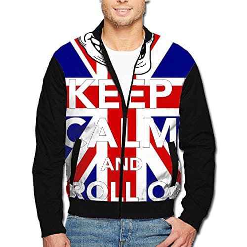 Mens Cool Keep Calm And Troll On Union Jack 3d Printed Raglan Jacket Fancy Color Block Hooded Jacket Varsity Jacket Colorblock Zip Up Hoodie Hoodies Jacket Gifts For Boys Christmas