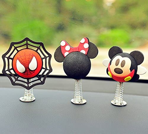FULL WERK Creative Spring Cute Car Dashboard Decorations Nod Nodding Bobblehead Dolls Home Ornaments Best Birthday Holiday Gift, Pack of 3 (#1)