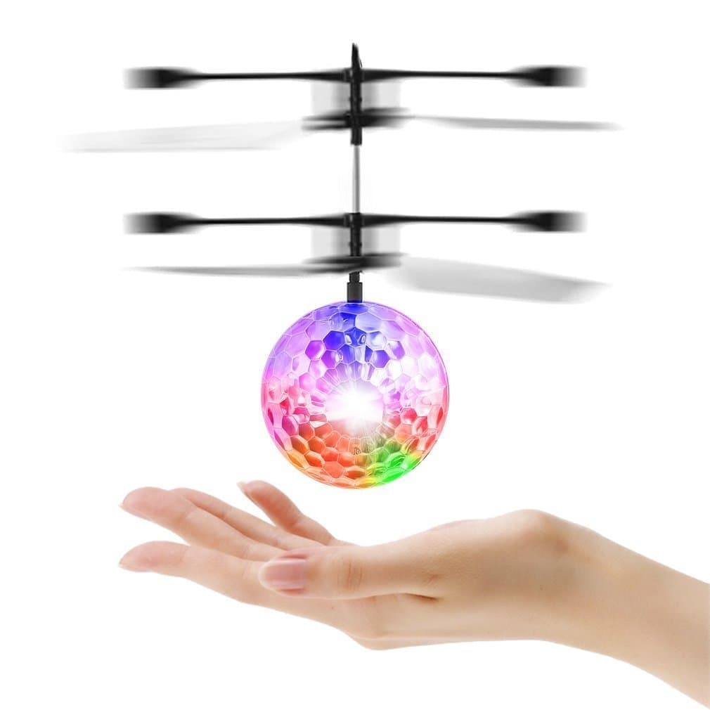Mini Plane Helicopter RC Flying Ball with Disco Lights