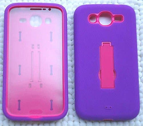 [ NP ARMOR ] Built in Screen Guard Protector Faceplate Phone Cover Case for Samsung Mega 5.8 / I9150 / i9152 (aPURPLE/Pink)