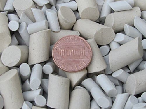 Ceramic Tumbling Media Mixed 1 Lbs. 3/16" X 3/8" &amp; 3/8" X 5/8" Lapidary Rock Tumbler Tumble P-Polish – White – Non-Abrasive