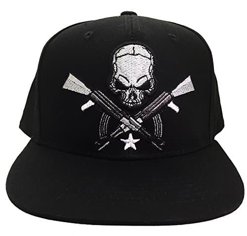 Skull & Crossbones Cap w/Shadow, Adjustable 3D Embroidery Baseball Cap Hat
