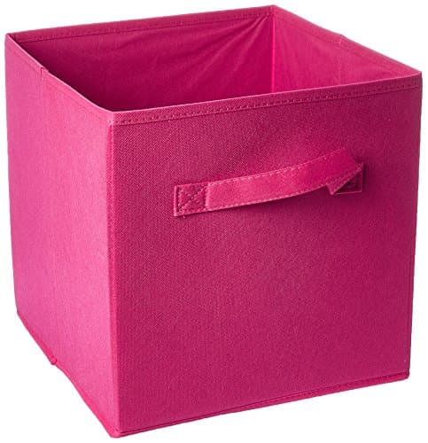 Heselian Foldable Fabric Drawer Cube Basket Bin Organizer Storage Bins , Cube Organizers,  Fuchsia
