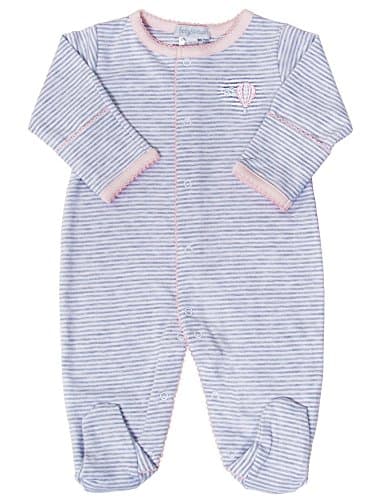 Baballoon Baby Girl Pima Cotton Long Sleeve Buttoned Sleeper Romper Footie (Light Pink Balloon, 18-24M)