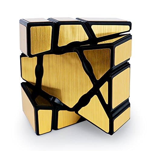JUJUISM 1x3x3 Magic Cube Twist Puzzle Intelligence Smooth Speed Ghost Mirror Cube Unequal Cube Shape Kids Toys Gifts Golden Black