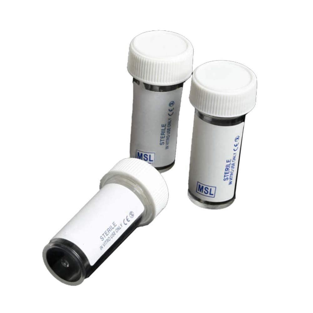 Medline Scientific 129205P Bijou Polystyrene Container with Plain Labels, 7 ml Capacity, Pack of 700