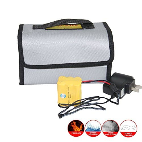 Phantom 3 Bag Fire Resistant Bag LiPo Battery Safe Charging Storage Sack Fireproof Explosion-proof Guard (6.8" x 4.3" x 2.5")