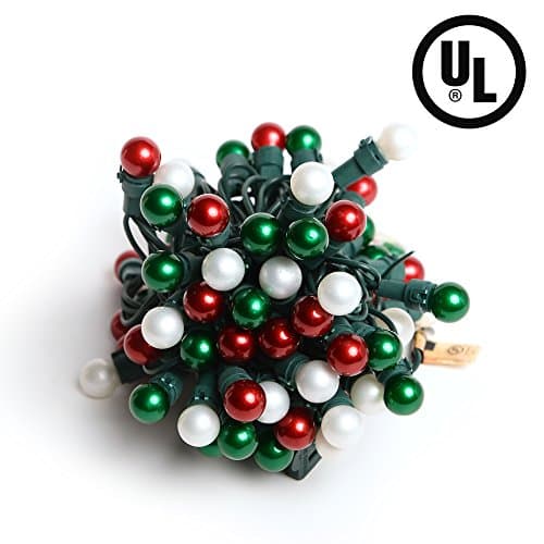 Jemmy Ho 70 PCS G15 LED Globe String Light with Glass Reflectors 18.3ft UL listed 120V String Lights approved For indoor and outdoor (G1519070001)