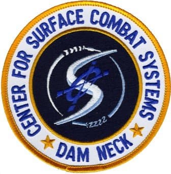 Navy Center for Surface Combat Systems Dam Neck 4" Military Patch