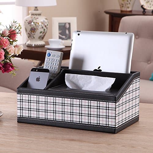 Hxdeli Multifunctional tissue box european table desktop remote control storage box creative napkin extraction carton home-O