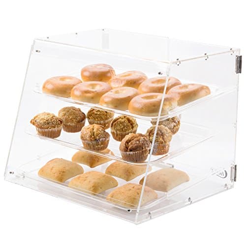 Top Choice Rear Door 3 Tray Bakery Display Case with Serving Utinsel Length: 21 inches X Width: 17 Inches x Height 16 Inches &amp; Rebate