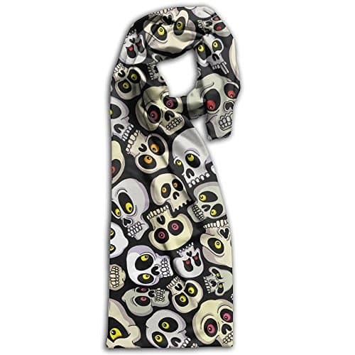 Scare Skull Pattern Winter Light Scarf Print Soft Warm Towel Fever Stylish Scarves Best Gift