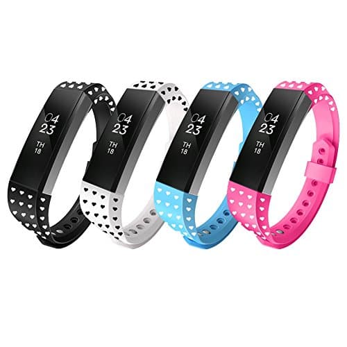 For Fitbit Alta Wristband, ArrKn Classic Replacement Bands for Fitbit Alta Wellness Activity Trackers Accessories (Love 4 Color a, Small)