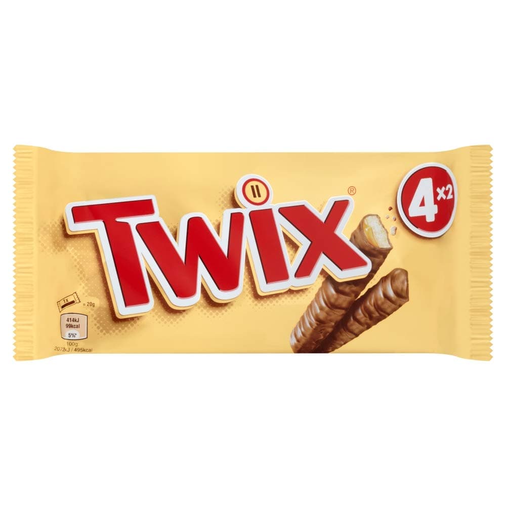 Original Twix Bar Chocolate 4 Pack British Chocolate Imported From The UK England