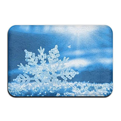 Snow Flake Merry Christmas DIY Thermal Transfer Pattern Welcome Mat Non-slip Doorway Mat For Kitchen Size 40 X 60 CM