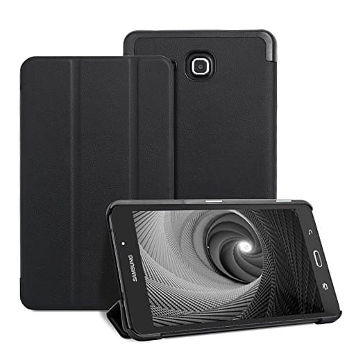 Samsung Galaxy Tab A 7.0 Case - Leafbook Samsung Galaxy Tab A Case Ultra PU Leather Stand Cover Case for Tab A 7.0 Inch Tablet 2016 Release / SM-T280 / SM-T285, Black