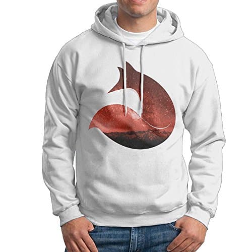 NAFQ Men's Pullover Hoodie Sweatshirt Fox Printed Design
