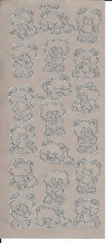 Care Bears Silver Peel Off Outline Sticker