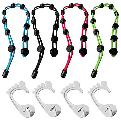 AnyBack Sock Organizer Holder Hangers Hanging Drying Racks Hooks Sets for Washing Machine Closet Storage Laundry 4 Blue Black Red Green