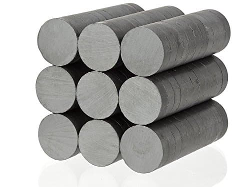 Sterk Magnets – Round Ceramic Disc Magnets for Craft Projects, Fridge, Science Kits - Grade 5 - 0.71 inch (18 mm) - Rare Earth Magnet - 100 Pieces Bulk