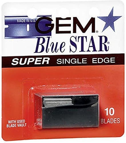 Gem Blue Star Super Single Edge Blades 10 ea by Gem Blue Star