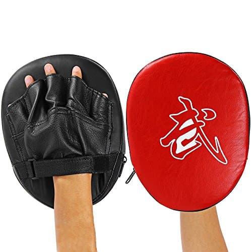 JEDEW (2 pcs) Boxing Pad,Kicking Pad,PU padded target punch mitts for MMA, Thai Boxing, Kickboxing, Boxercise, Karate, Taekwondo, Krav Maga, Wing Chun Martial Art (2 pcs)