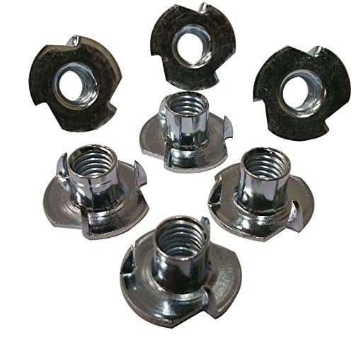 3 Prong T Nut 6-32 x 1/4" (Tee Nut) Qty: 1000 Zinc Plated